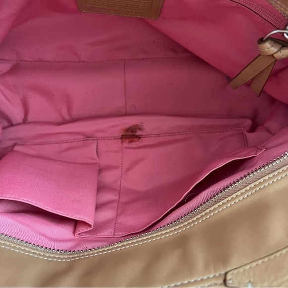 COACH Gallery Leather Tote Shoulder Bag + Wallet Camel Brown - Picture 7 of 16